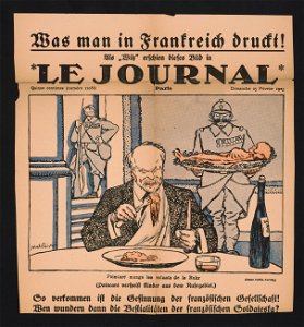 Poincare ́mange les enfants de la Ruhr Dessin d' Abel Faivre LCCN2003680925