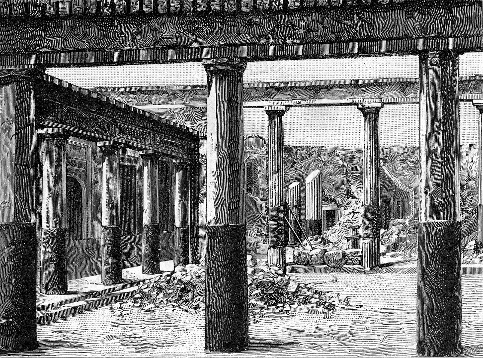 Pompei Atrio della casa rinvenuta nei nuovi scavi