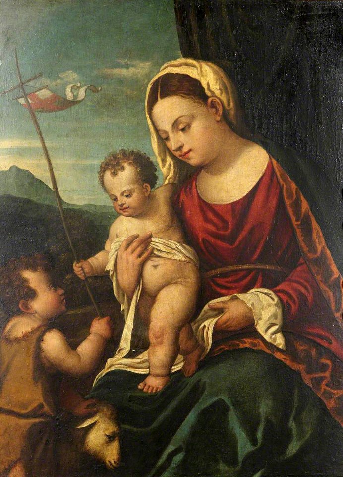 Polidoro da Lanciano (c.1515-1565) (style of) - Madonna and Child with the Infant Saint John - 477496 - National Trust