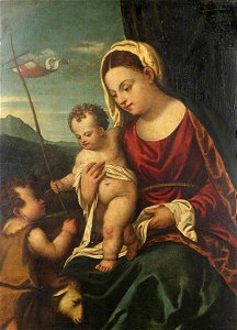 Polidoro da Lanciano (c.1515-1565) (style of) - Madonna and Child with the Infant Saint John - 477496 - National Trust