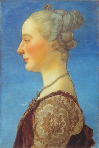 Pollaiuolo, Antonio del - Portrait of a Lady - Uffizi. Free illustration for personal and commercial use.