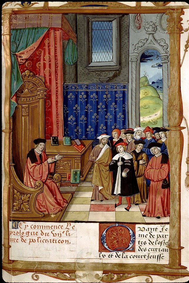 Policraticon de Jean de Salisbury - BSG Ms1145 f3r (Jean de Salisbury enseignant)