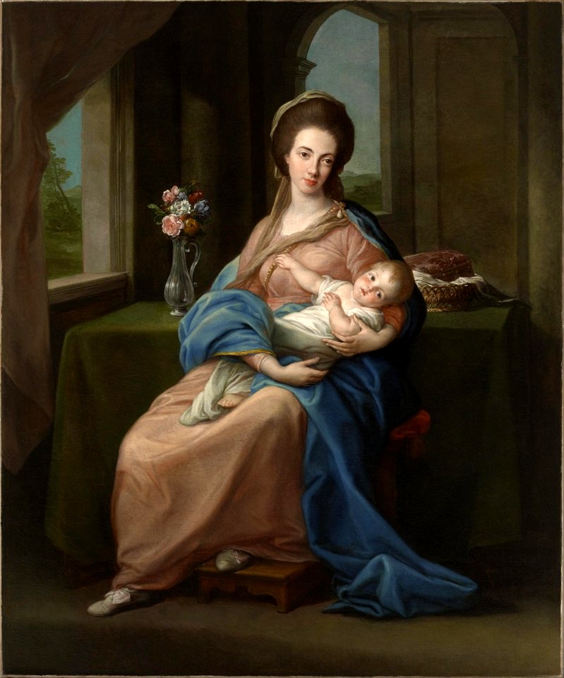 Pompeo Batoni - The Marchioness of Headfort Holding Her Daughter Mary - Google Art Project