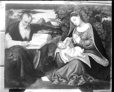 Polidoro da Lanciano - Virgin and Child and Saint Jerome - 1911.1 - Harvard Art Museums