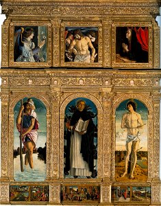 Polyptych-of-st-vincent-ferrer- Bellini Giovanni. Free illustration for personal and commercial use.