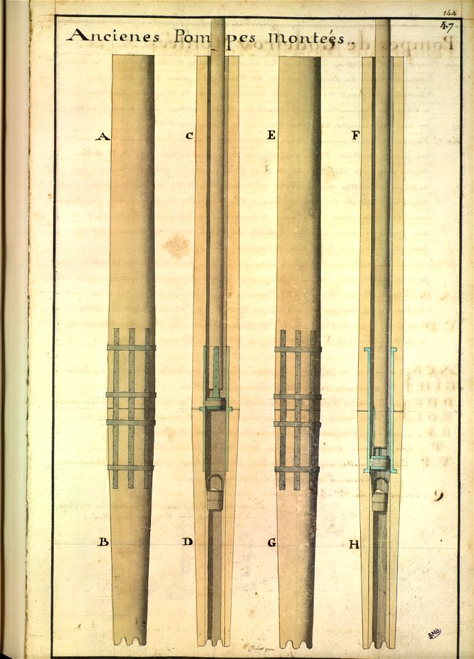 Pompes de cale Bayeux montées début XVIIIè siècle