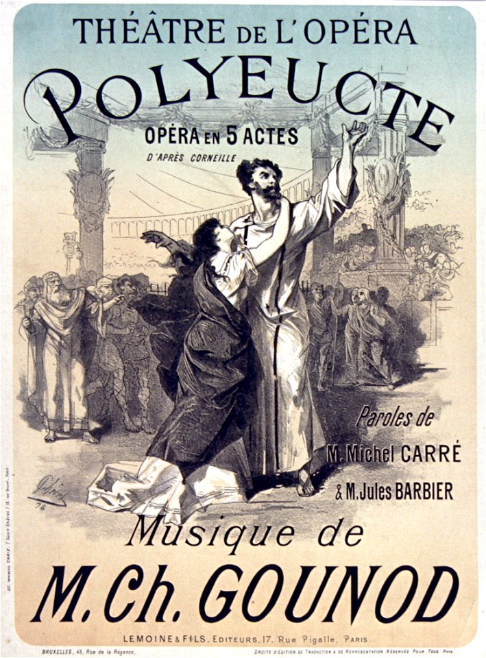 Poster by Chéret for Polyeucte by Gounod - Gallica