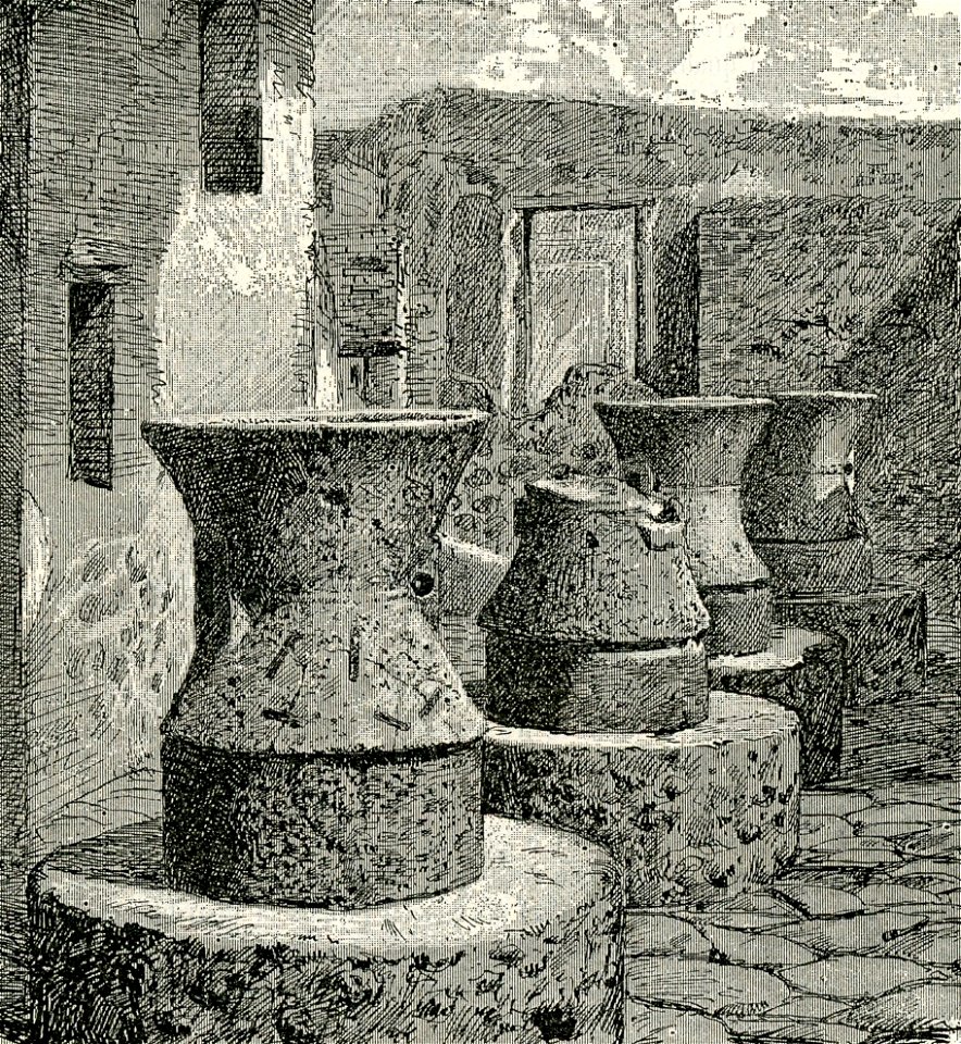 Pompei casa di un fornaio con macine da grano