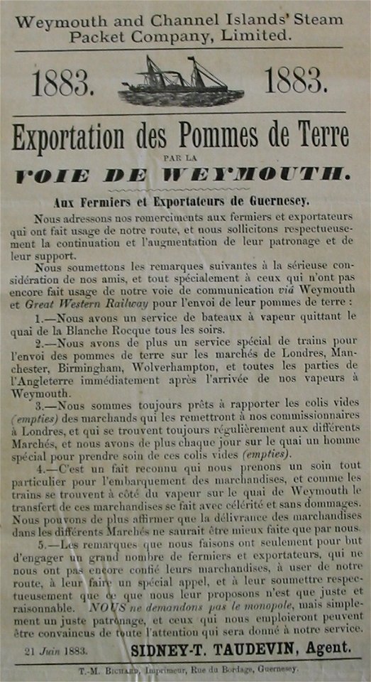 Pommes de terre Guernesey 1883