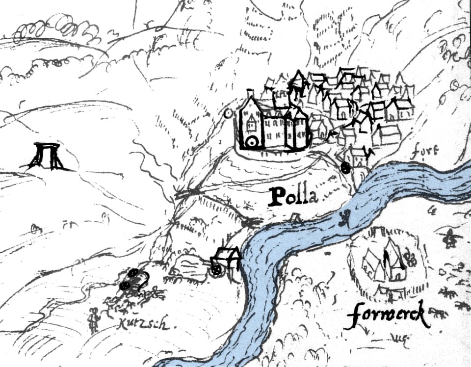 Polle Karte 1587 Grenzstreit