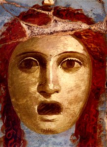 Pompeii - Casa del Bracciale d'Oro - Theatre Mask. Free illustration for personal and commercial use.