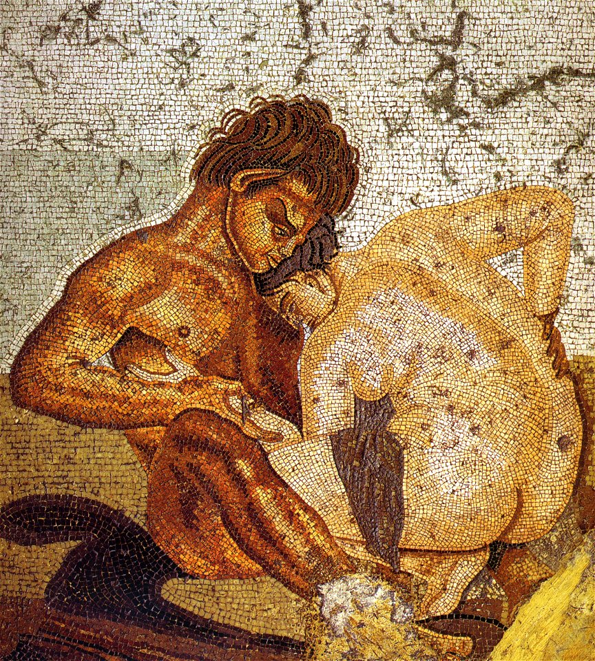 Pompeii - Casa del Fauno - Satyr and Nymph - MAN