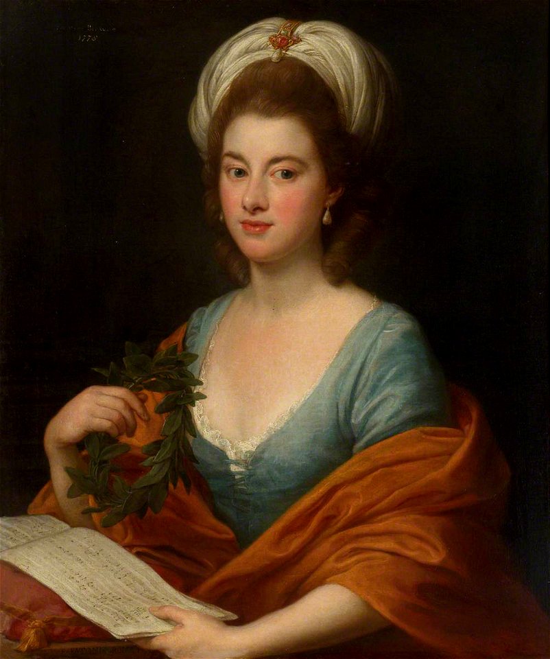 Pompeo Batoni (1708-1787) - Miss Frances Browne Holding Music and a Wreath - 267081 - National Trust