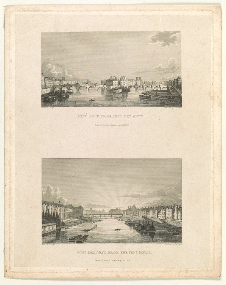 Pont neuf, from pont des arts. Pont des arts from the pont royal LCCN2003679992