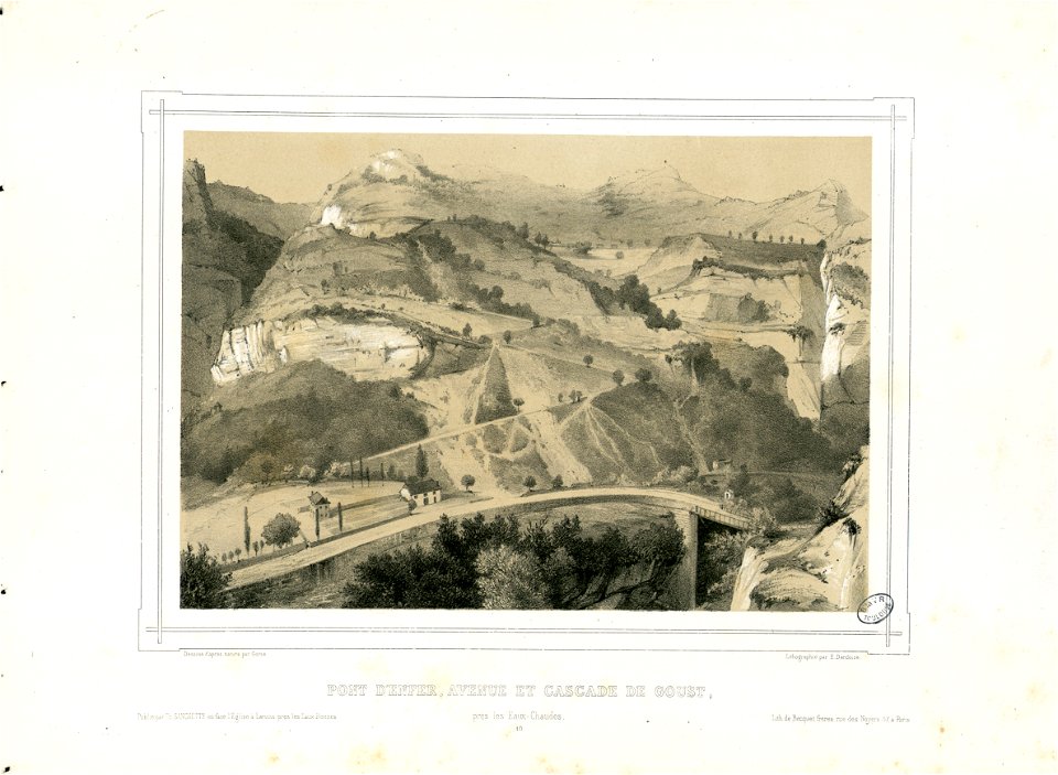 Pont d'Enfer, Avenue et Cascade de Goust, près les Eaux-Chaudes - Fonds Ancely - B315556101 A GORSE 11 011