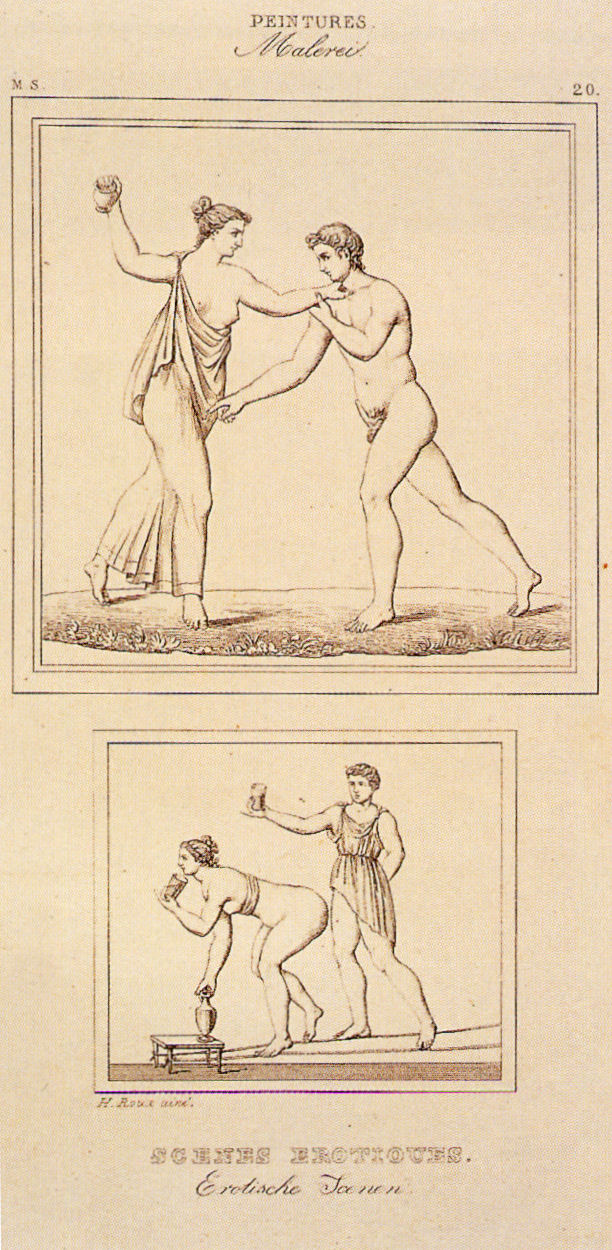 Pompeii - Osteria della Via di Mercurio - Erotic Scene - Print