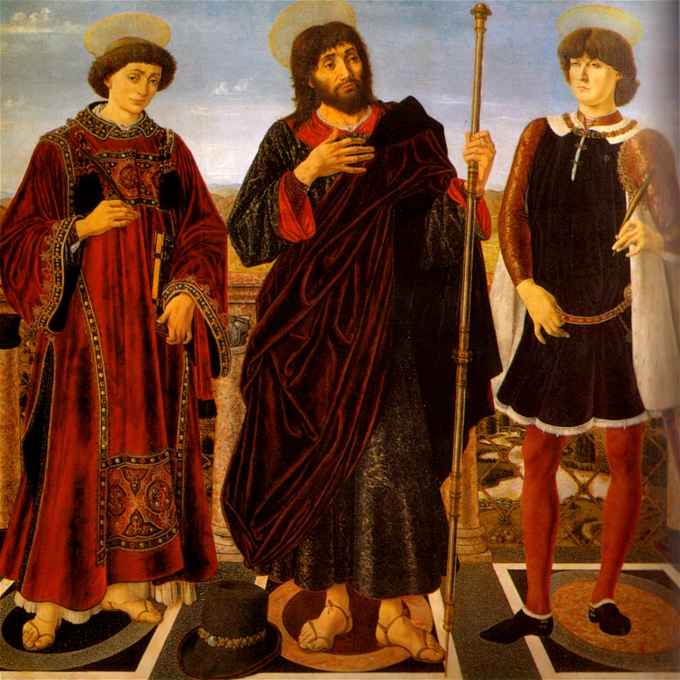 Antonio e piero del pollaiolo, santi vincenzo, jacopo e eustachio, da ...