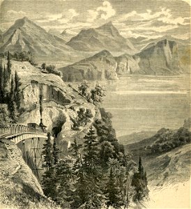 Ponte della strada ferrata del Rigi sopra lo Schnurtobel