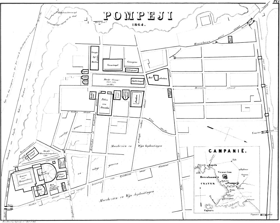 Pompeji 1864 plan