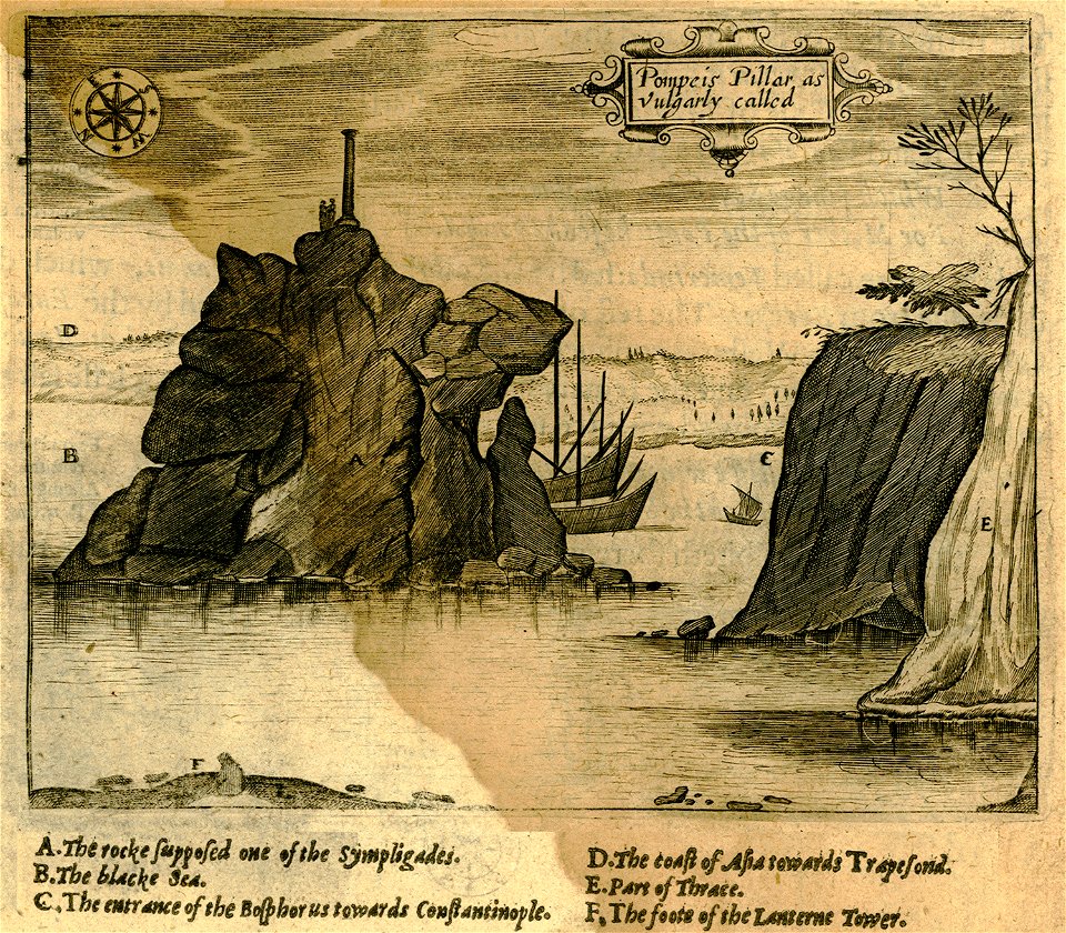 Pompei's Pillar as vulgarly called - Sandys George - 1615