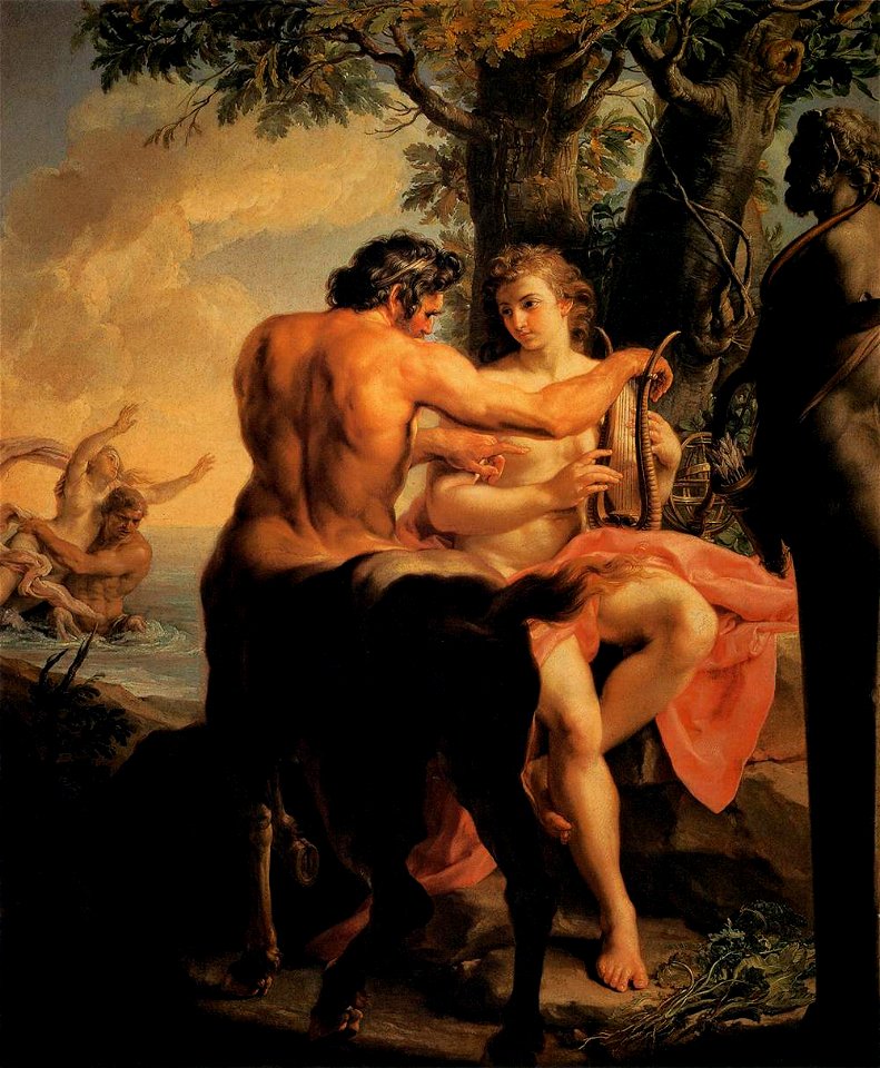 Pompeo Batoni - Achilles and the Centaur Chiron - WGA1498