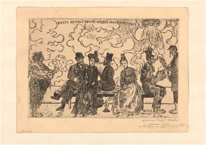 Pollution Under, Pollution over, Pollution All Around, print by James Ensor, 1904, Prints Department, Royal Library of Belgium, S. IV 30589