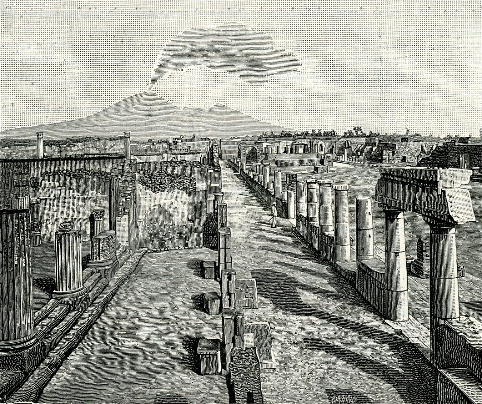 Pompei veduta generale del Foro Civile