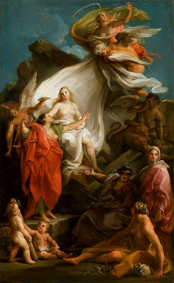 Pompeo Girolamo Batoni - Time Unveiling Truth - 1976.291 - Art Institute of Chicago