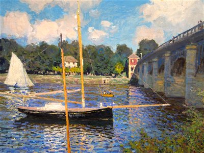 Pont Argenteuil Monet 1. Free illustration for personal and commercial use.