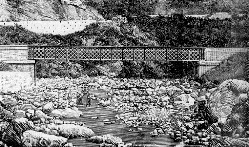 Ponte ferrovia Sala-Catanzaro-Marina (xilografia)