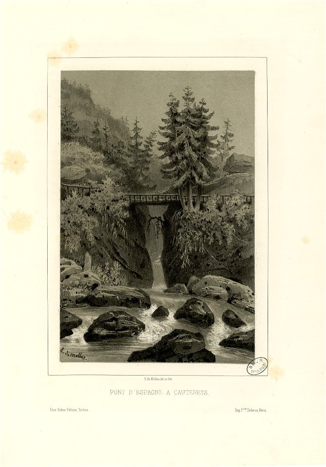 Pont d'Espagne à Cauterets - Fonds Ancely - B315556101 A ABADIE 2 075