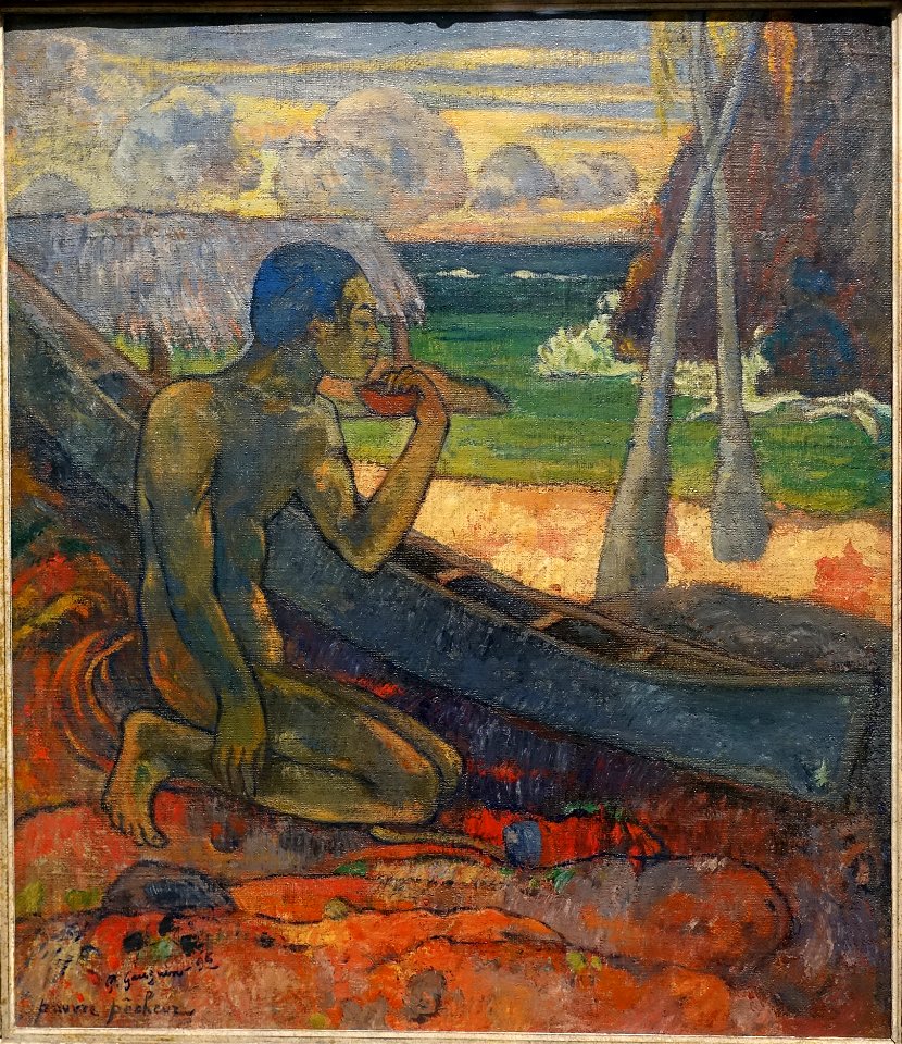 Poor Fisherman by Paul Gauguin, 1896, oil on canvas - Museu de Arte de São Paulo - DSC07373