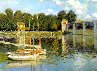 Pont Argenteuil Monet 2. Free illustration for personal and commercial use.