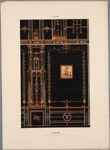 Pompeï. Peinture de la maison de la paroi noire, objectnr A 12836