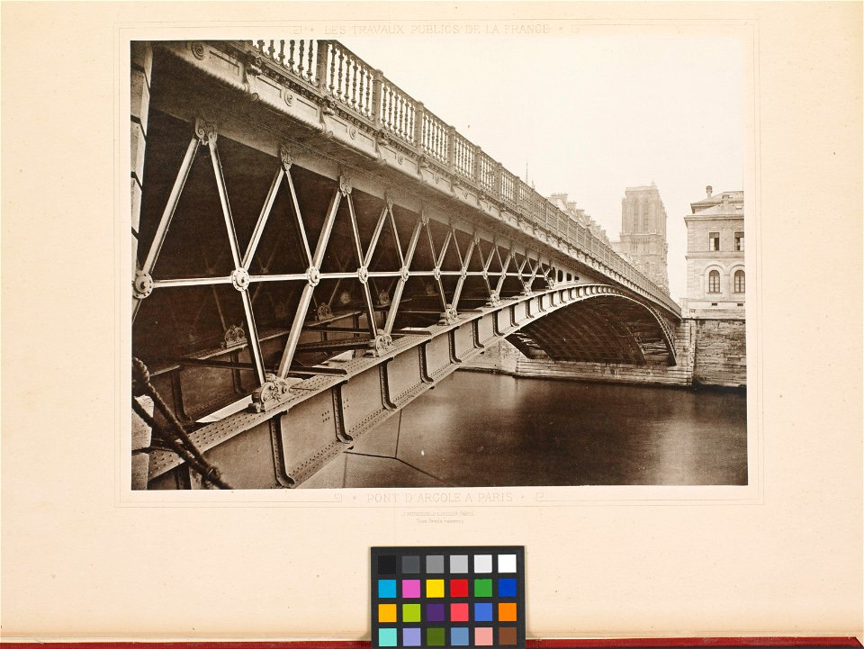 Pont d'Arcole à Paris - NYPL Digital Collections
