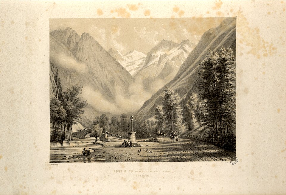 Pont d'Oo (i.e. Oô) allant au lac près Luchon (Haute Garonne) - Fonds Ancely - B315556101 A PARIS 1 011