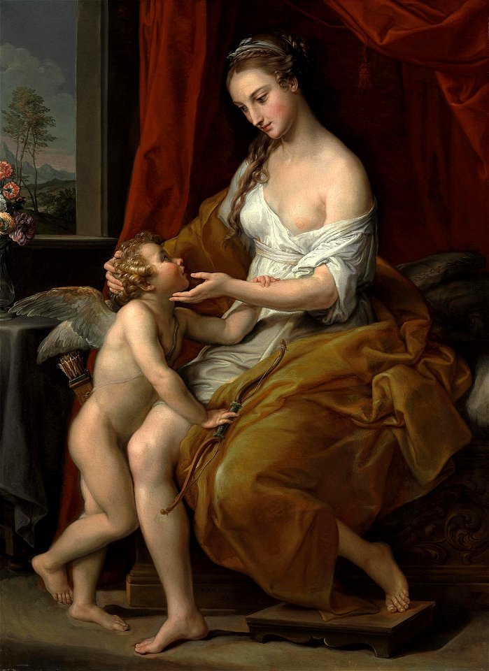 Pompeo Batoni - Venus Caressing Cupid