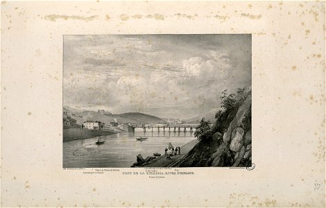Pont de la Bidassoa, rives d' Espagne (Basses Pyrénées) - Fonds Ancely - B315556101 A JACOTTET 1 055