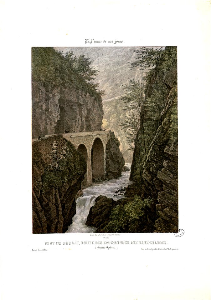 Pont de Hourat, Route des Eaux-Bonnes aux Eaux-Chaudes (Basses-Pyrénées) - Fonds Ancely - B315556101 A MERCEREAU 7 066