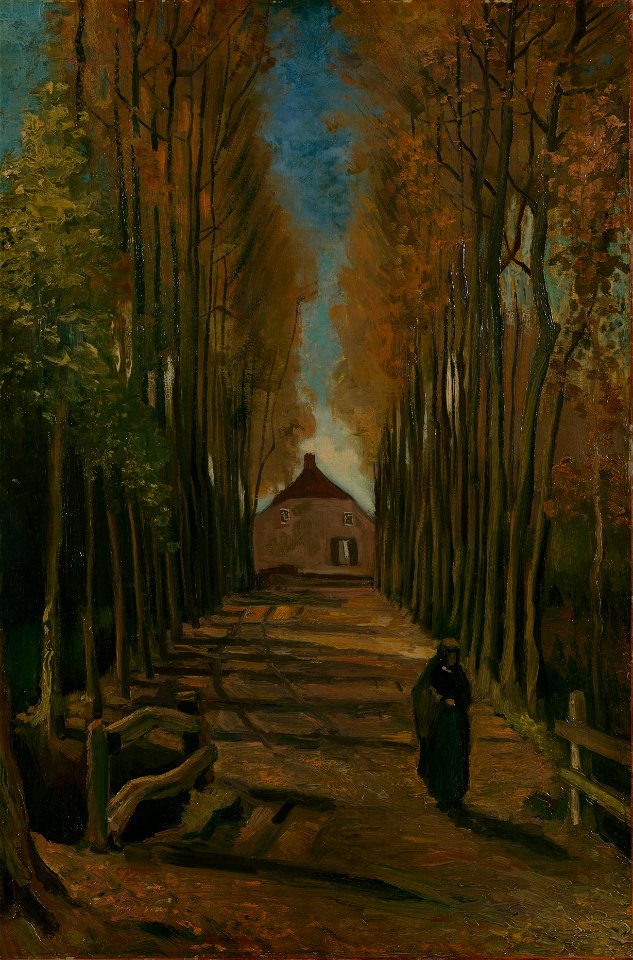 Populierenlaan in de herfst - s0141M1977 - Van Gogh Museum