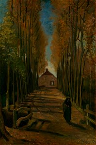 Populierenlaan in de herfst - s0141M1977 - Van Gogh Museum