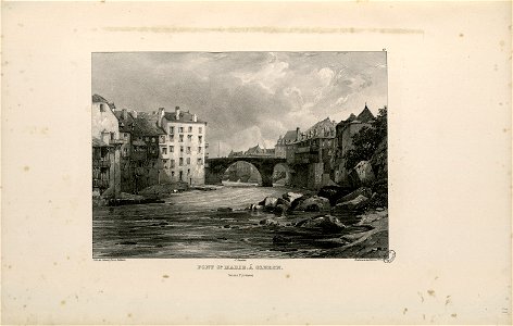 Pont Ste Marie à Oleron (i.e. Oloron) (Basses Pyrénées) - Fonds Ancely - B315556101 A JACOTTET 1 014