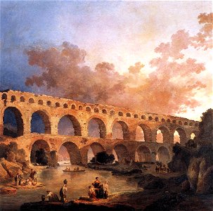 Pont-du-gard-hubert-robert-1786. Free illustration for personal and commercial use.