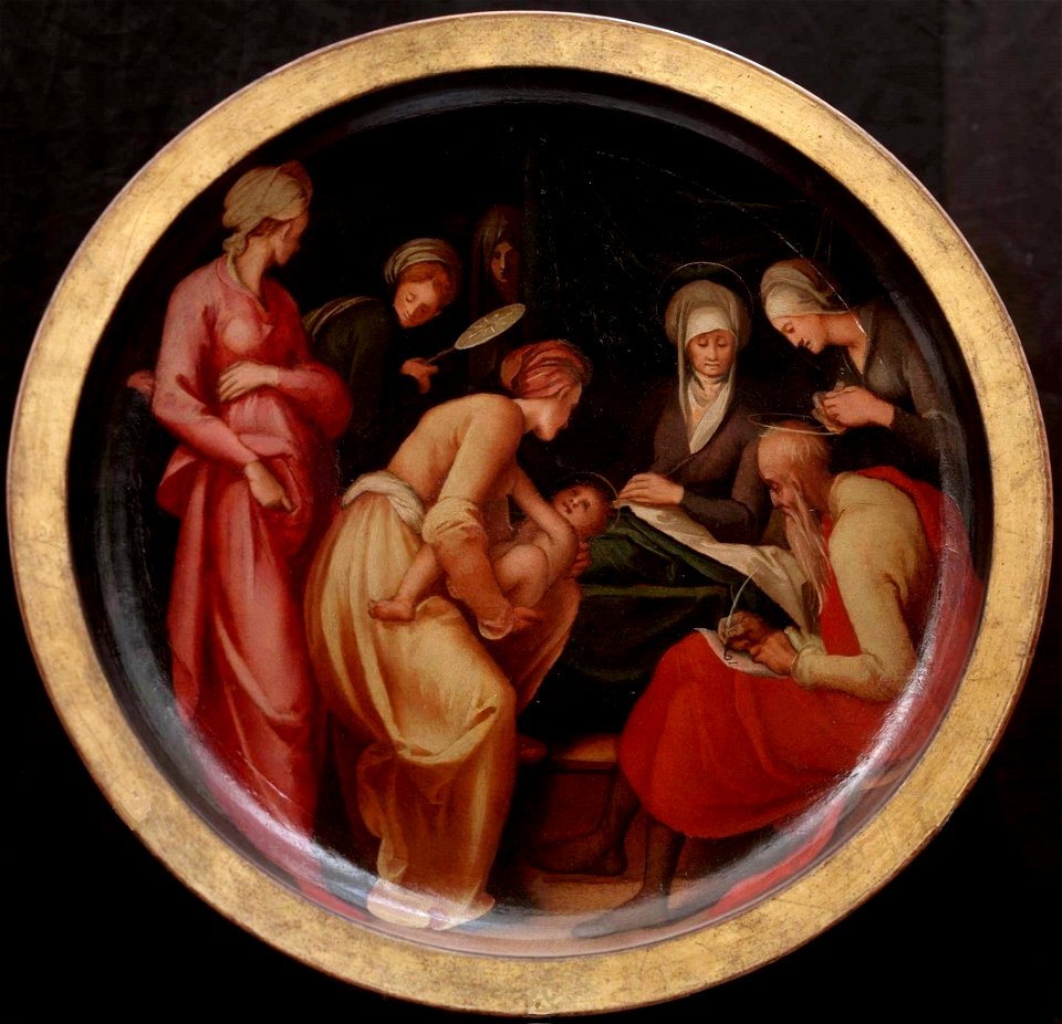Pontormo, natività del battista 01
