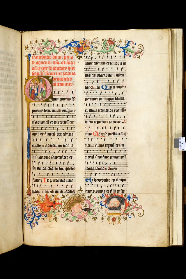 Pontificale Sinte Marie-UBU Hs. 400-f.113r-Zegening door een bisschop