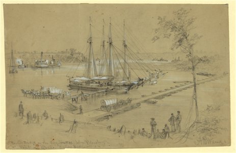 Ponton (sic) Bridge on the Appomattox below Petersburg-Point of Rocks-Butlers headquarters LCCN2004660338