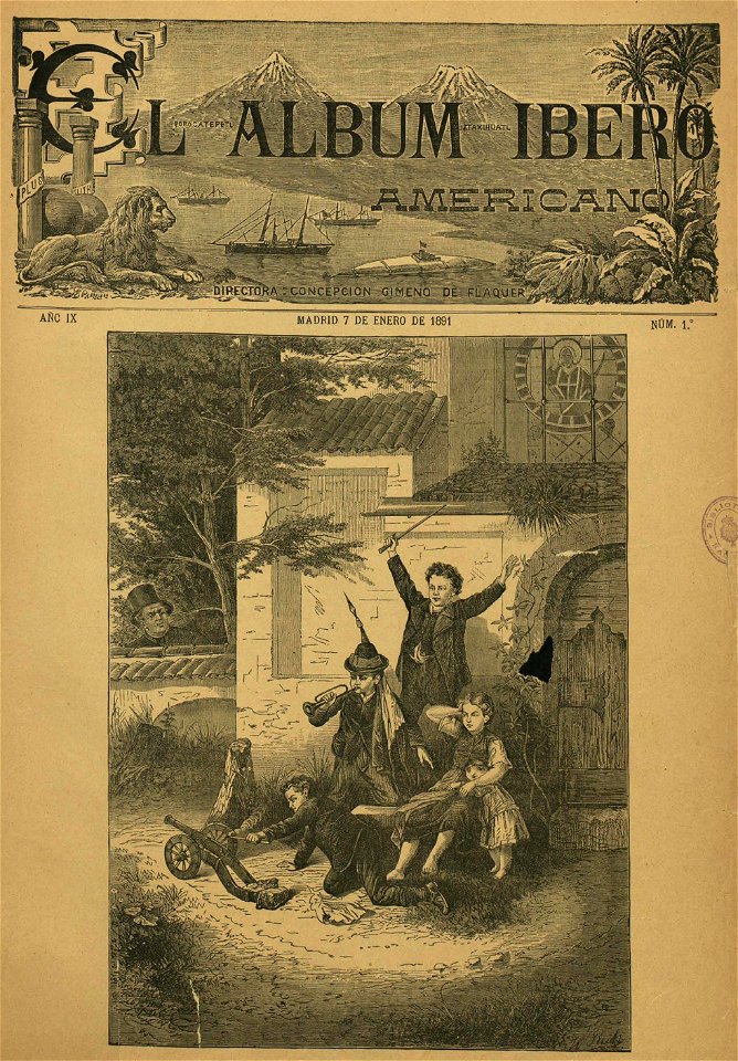 Portada de El Álbum Ibero-Americano, número 1, año IX