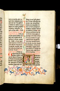 Pontificale Sinte Marie-UBU Hs. 400-f.013r-Wijding van een ostiarius door een bisschop