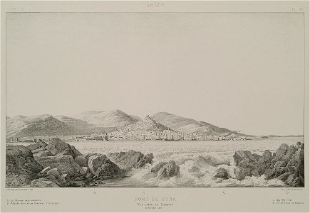 Port de Syra Vue prise du lazaret - Rey Etienne - 1867