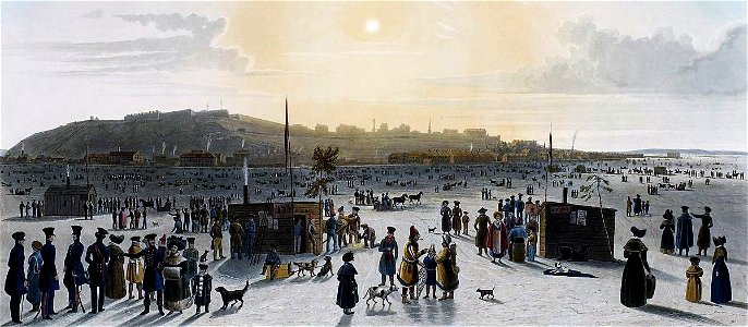 Pont de glace entre Quebec et Levis 1833